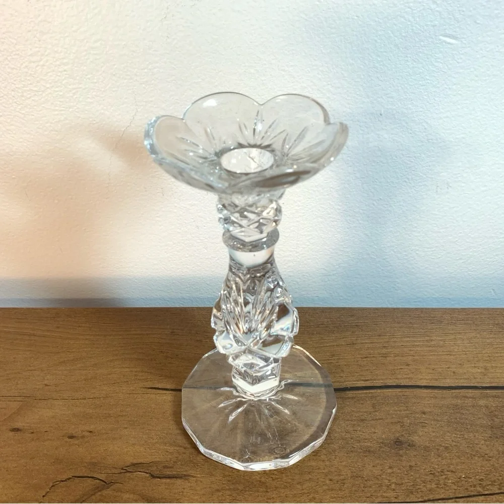 Noritake HAMPTON HALL Full Lead Crystal 7” Candlestick Holder West Germany